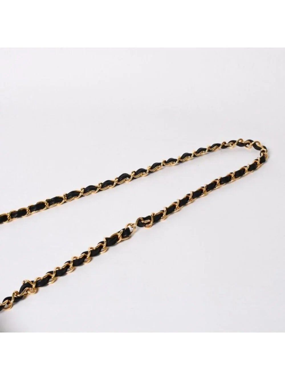 Chanel S Flap Chain Shoulder Bag CC Logo Lambskin Black Gold